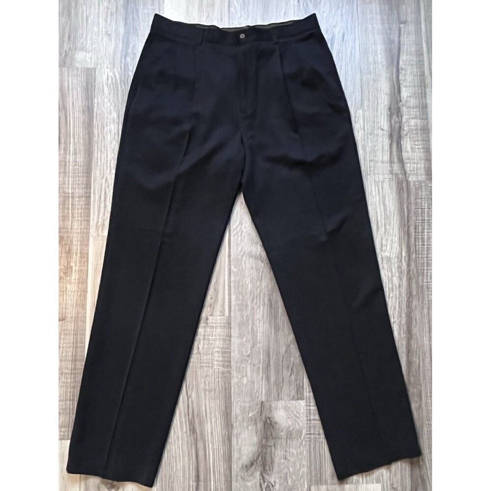Tommy Bahama Mens Size 35x34 Black 100% Silk Chino Style Dress Pants